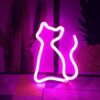 Neon LED DIY Baterie USB Prezent Ozdoba Różowy