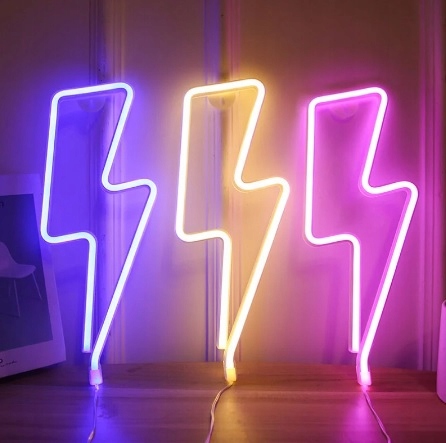 Neon LED DIY Baterie USB Prezent Ozdoba Różowy