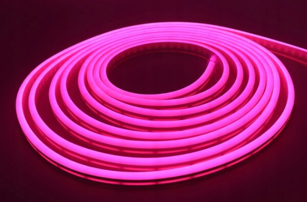 Neon LED PVC 8x16 taśma 12V IP67 Różowy co 10cm Neon LED PVC 8x16 taśma 12V IP67 Różowy co 10cm