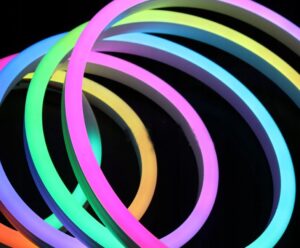 Neon FLEX LED 10x20mm RGB 230V IP67 cięcie co 1m