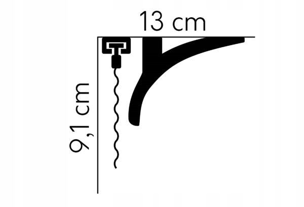 Listwa karniszowa LED gzyms sztukateria QL011 GK