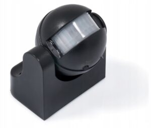 Czujnik ruchu CZARNY do LED 180st. IP44 natynkowy