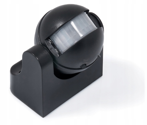 Czujnik ruchu CZARNY do LED 180st. IP44 natynkowy