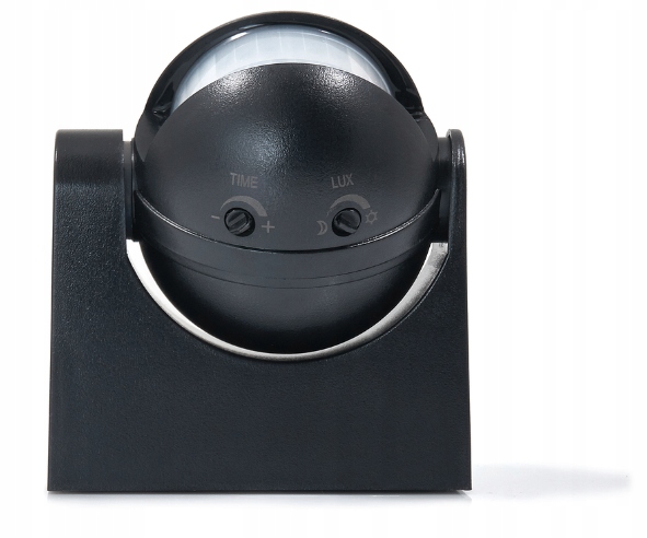 Czujnik ruchu CZARNY do LED 180st. IP44 natynkowy