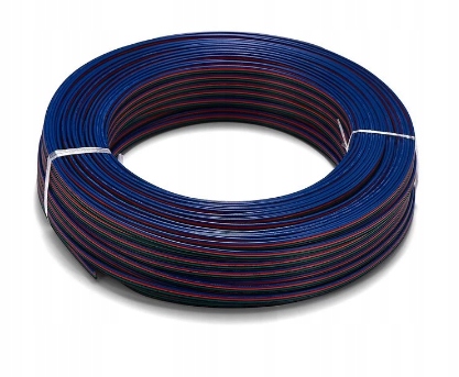 Kabel 4PIN przewód do taśm LED RGB 4x0.35mm 1 metr