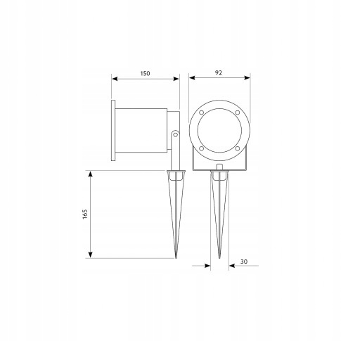 Reflektor ogrodowy LED GU10 wbijany na szpikulcu Reflektor ogrodowy LED GU10 wbijany na szpikulcu