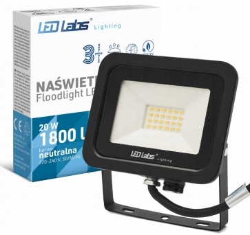 NAŚWIETLACZ LED SLIM 20W NW SMD IP65 3 lata gwa