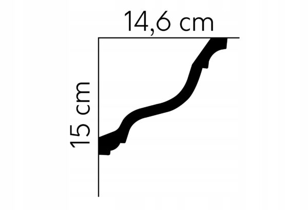 Listwa sufitowa gzyms Mardom profil MDB214