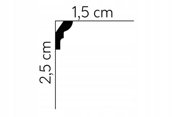 Listwa sufitowa gzyms Mardom profil MDB180 Listwa sufitowa gzyms Mardom profil MDB180