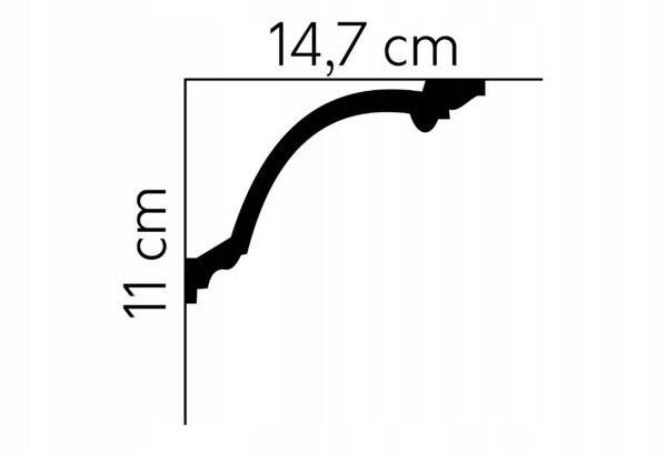 Listwa sufitowa gzyms Mardom profil MDB156 Listwa sufitowa gzyms Mardom profil MDB156