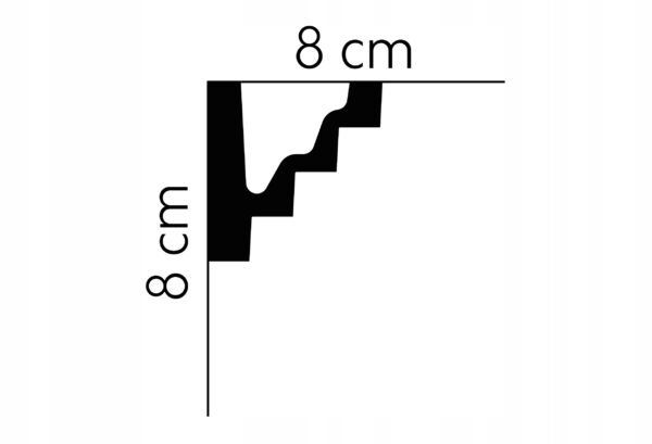 Listwa sufitowa gzyms Mardom profil MDB134 Listwa sufitowa gzyms Mardom profil MDB134