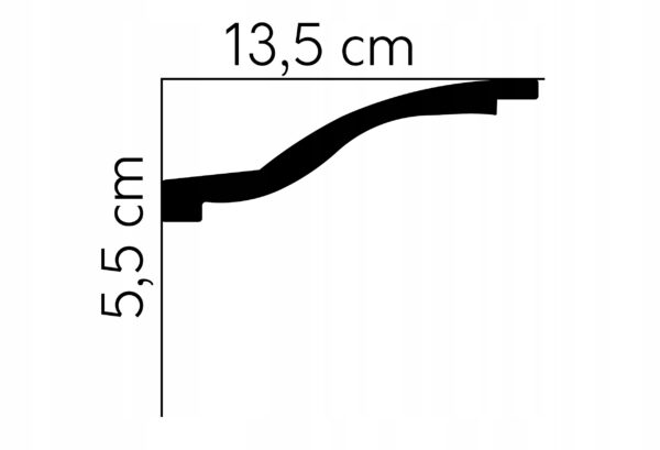 Listwa sufitowa gzyms Mardom profil MDB127 Listwa sufitowa gzyms Mardom profil MDB127