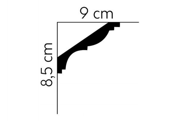 Listwa sufitowa gzyms Mardom profil MDB117 Listwa sufitowa gzyms Mardom profil MDB117