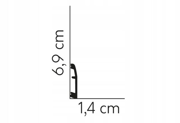 Listwa przypodłogowa gzyms Mardom profil MD017SS