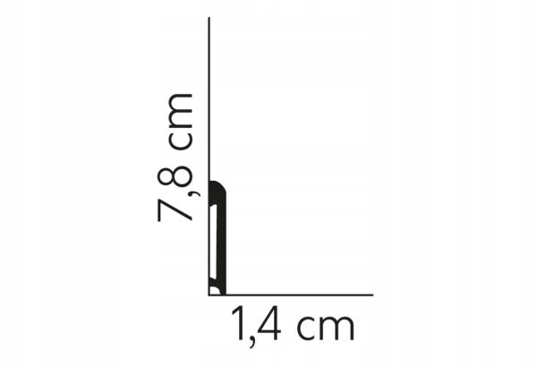 Listwa przypodłogowa gzyms Mardom profil MD234SS