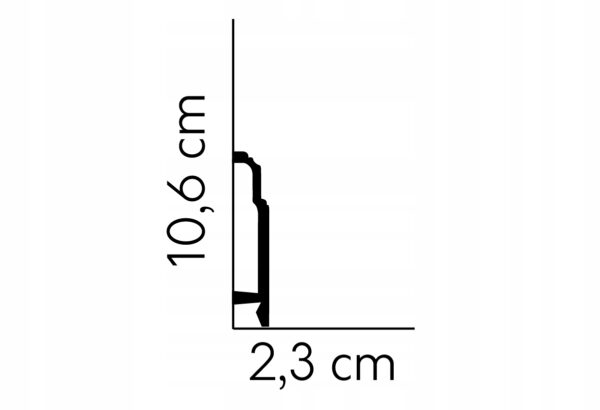 Listwa przypodłogowa gzyms Mardom profil MD363