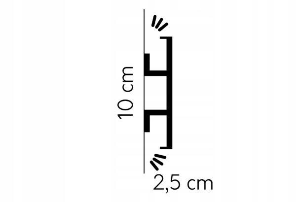 Listwa oświetleniowa LED gzyms taśma profil QL017