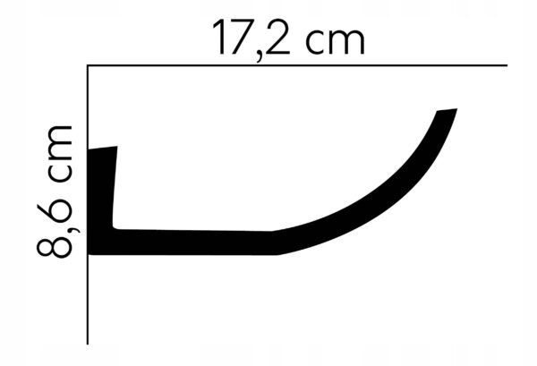 Listwa oświetleniowa LED gzyms taśma profil MD362