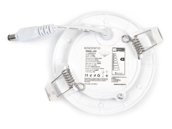 Panel LED Slim wpuszczany 3W okrągły