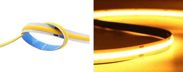 TAŚMA LED COB 12V Żółta LINIA ŚWIATŁA 1m TAŚMA LED COB 12V Żółta LINIA ŚWIATŁA 1m