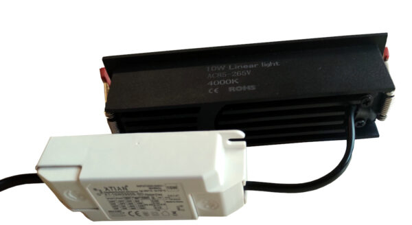 Lampa liniowa LED podtynkowa 10W 4000K CZARNA LEX Lampa liniowa LED podtynkowa 10W 4000K CZARNA LEX