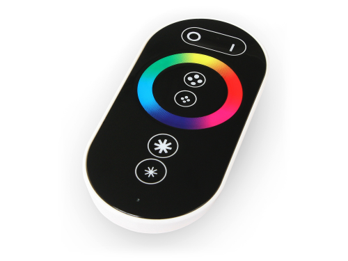 Czarny sterownik RGB z pilotem dotykowym 12V 216W