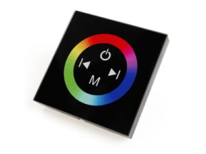 Sterownik RGB dotykowy naścienny czarny 12V/24V