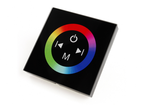 Sterownik RGB dotykowy naścienny czarny 12V/24V Sterownik RGB dotykowy naścienny czarny 12V/24V