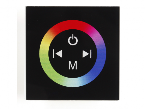 Sterownik RGB dotykowy naścienny czarny 12V/24V Sterownik RGB dotykowy naścienny czarny 12V/24V