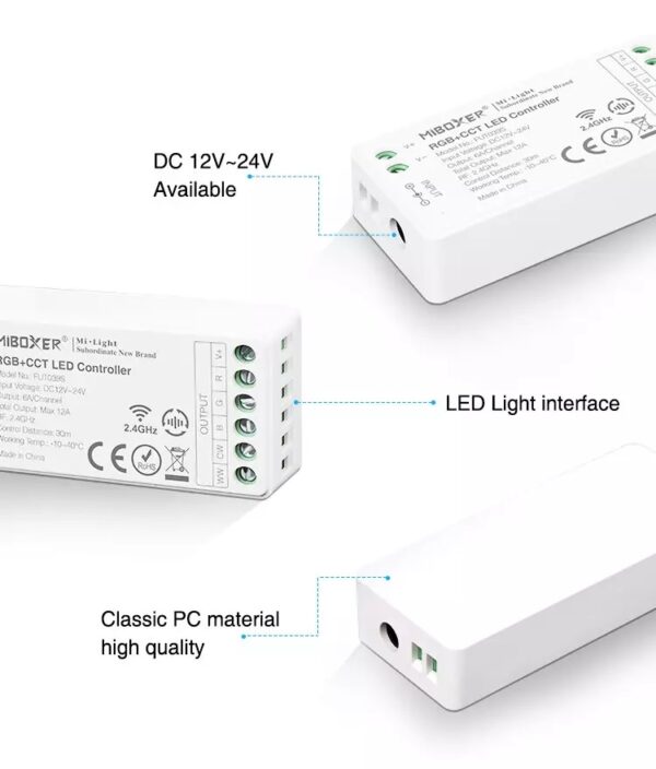 MiLIGHT FUT039S sterownik RGB/RGBW/RGB+CCT 12-24V