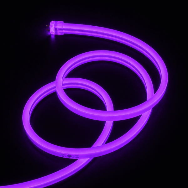 Neon LED Silicone 12V IP67 6x12 co 2,5cm Fioletowy
