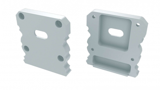 Zaślepka ALU do profili TALIA M1+TALIA biała z otworem