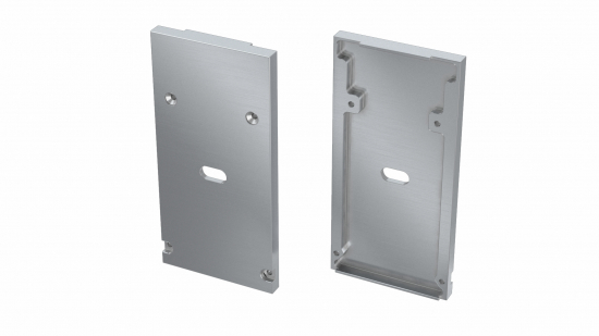 Zaślepka ALU do profili DULIO srebrna z otworem