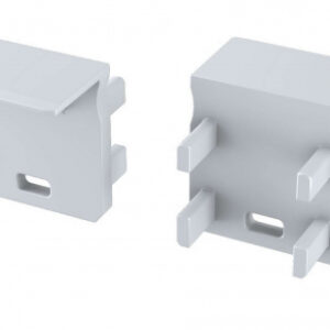 Zaślepka do profilu typ J biała z otworem prawa