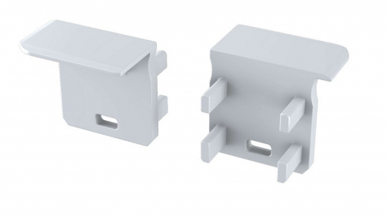 Zaślepka do profilu typ J biała z otworem prawa