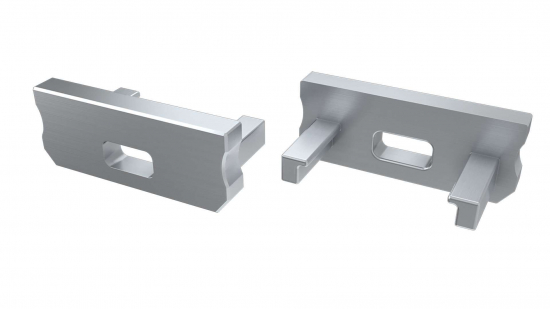 Zaślepka ALU do profilu typ D srebrna z otworem