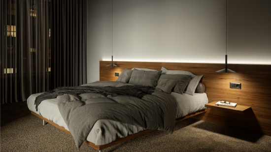 Profil LED wpuszczany typ J surowy 2 m