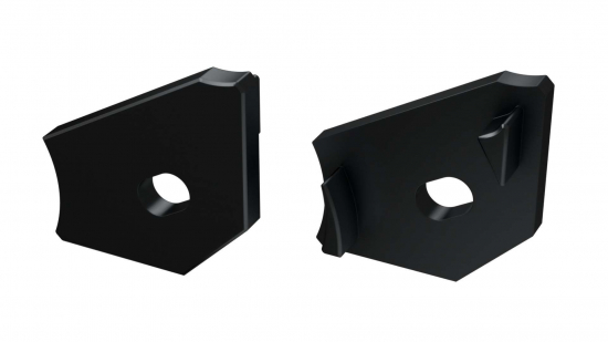 20140b9ac73b2a2c5a506e6c601a Zaślepka ALU do profilu typ H czarna z otworem prawa