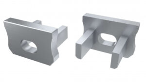 Zaślepka do profilu typ X szara z otworem