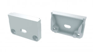 Zaślepka ALU do profilu SILEDA biała z otworem