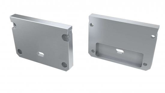 Zaślepka ALU do profilu ILEDO srebrna z otworem