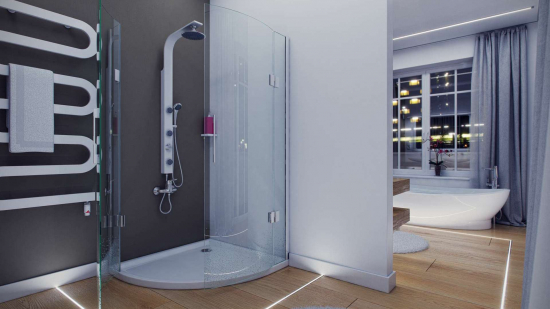 Profil LED podłogowy TERRA srebrny anodowany 1 m