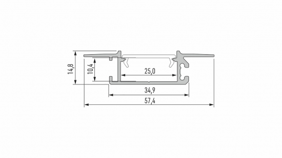 34b2f037dd92ef5cbdbd25bf3f5d Profil LED wpuszczany GK ZATI biały lakierowany 2 m
