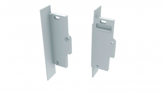 Zaślepka ALU do profilu TIANO biała prawa do gipsowania z otworem