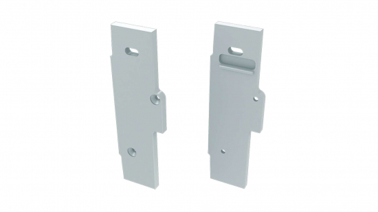 Zaślepka ALU do profilu TIANO biała prawa flat z otworem