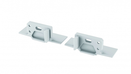 Zaślepka ALU do profili MONO biała z otworem lewa