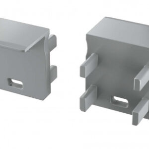 Zaślepka do profilu typ J szara z otworem prawa