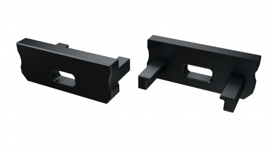 Zaślepka ALU do profilu typ D czarna z otworem