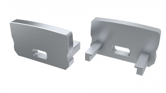 Zaślepka ALU do profilu typ D HIGH srebrna z otworem