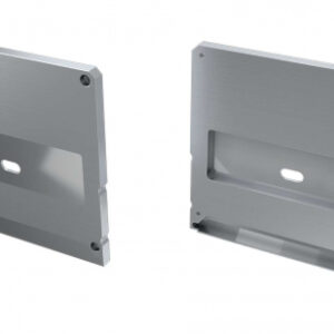 Zaślepka ALU do profili LARGO M2+LARGO srebrna z otworem